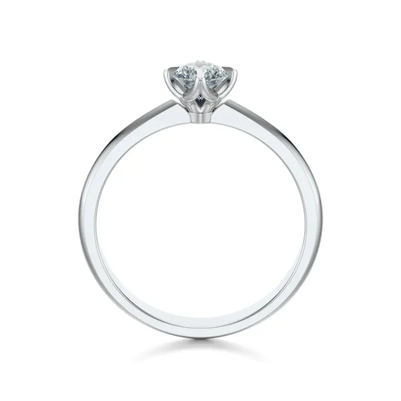 Pierścionek z białego złota z diamentem